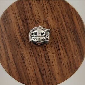 925 Silver Grogu and Crib Charm